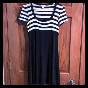 BCBG striped stretch dress